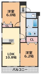 フォブール三浦Ⅱの物件間取画像